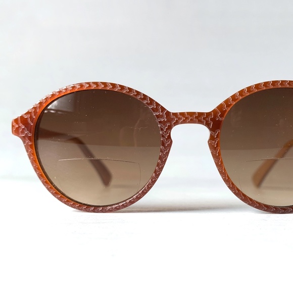 BIFOCAL Sun reader Round 1.25 1.50 2.00 Reading Glasses Caramel Amber - Picture 1 of 16
